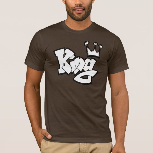 T-shirt Roi de graffiti avec la couronne (Devant)