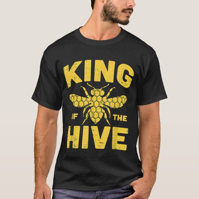 T-shirt Roi De La Ruche Humour Apiariste Hommes (Devant)