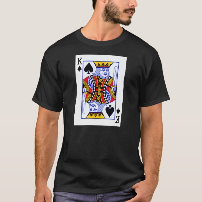 T-shirt Roi de noir de pelles (Devant)