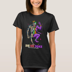 T-shirt Roi de squelette clown éffrayant avec couronne pou