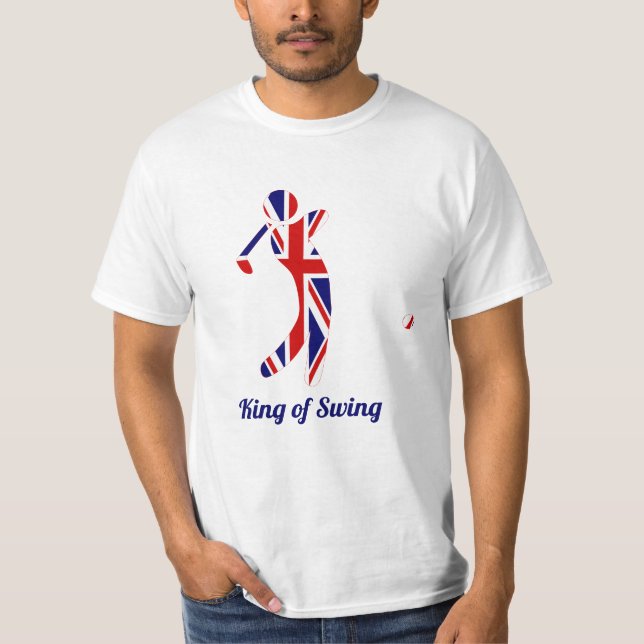 T-shirt Roi des ailes | Union Jack Flag Golf Player (Devant)