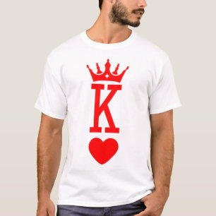 T-shirt Roi des Coeurs Costume d'Halloween Queen Couple
