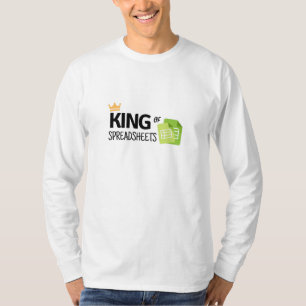 T-shirt roi des feuilles de calcul