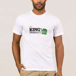 T-shirt roi des feuilles de calcul