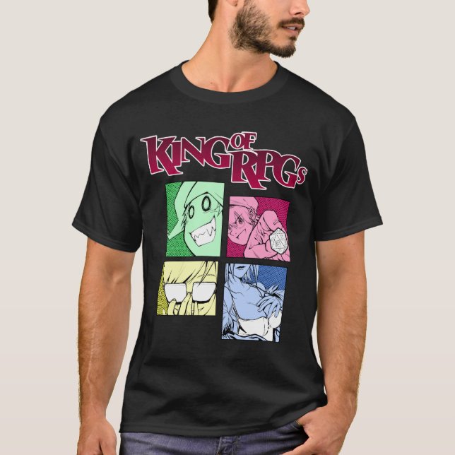 T-shirt Roi des RPG : Instruments de jeu (Devant)