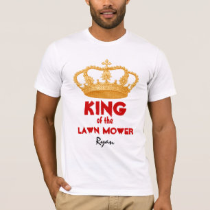 T-shirt Roi drôle de la tondeuse à gazon avec la couronn