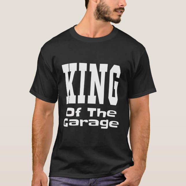 T-shirt Roi Du Garage Funny Mécanique Papa Père Père Plais (Devant)