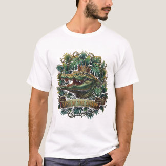 T-shirt Roi du marais - Regal Crocodile Jungle Design