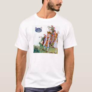 T-shirt Roi et Reine des Coeurs, Alice et Cheshire Cat
