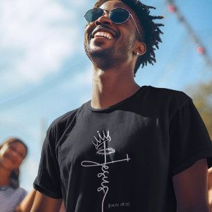 T-shirt ROI JÉSUS Christian Hommes à manches courtes foncé