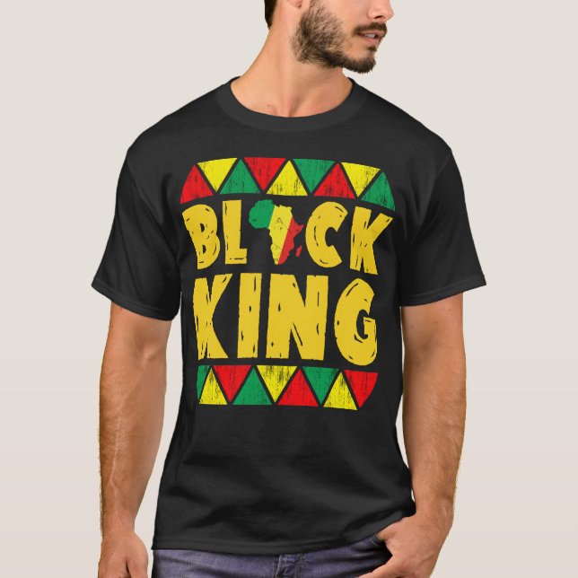 T-shirt roi noir (Devant)