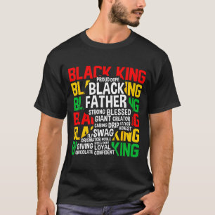 T-shirt Roi Noir Fier Père Noir Africain Histoire Noir
