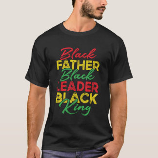 T-shirt Roi Noir Père Noir Jundixième Fête des pères Papa 