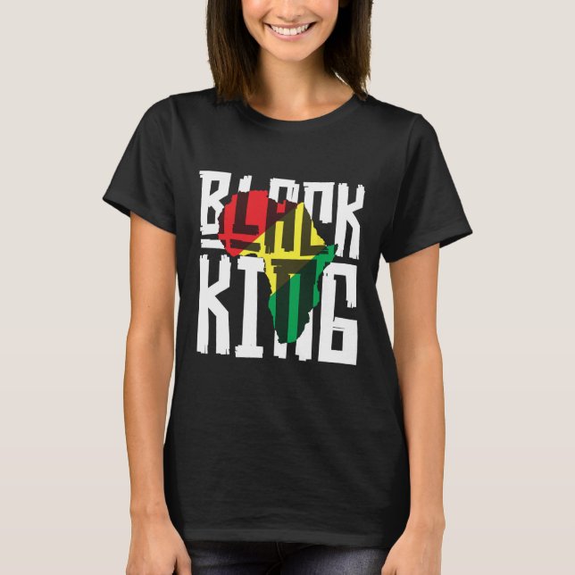 T-shirt Roi Noir Pour Les Garçons Hommes Histoire Mois Afr (Devant)