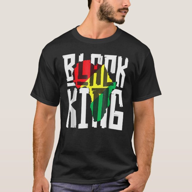 T-shirt Roi Noir Pour Les Garçons Hommes Noir Histoire Moi (Devant)