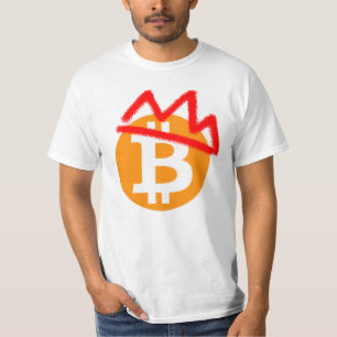 T-shirt ROI PIÈCE _Bitcoin_Chemise de la Couronne rouge Gr