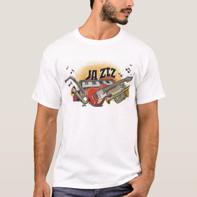 T-shirt RokcloneDesigns 2024 Art Intelligence Jazz Series (Devant)