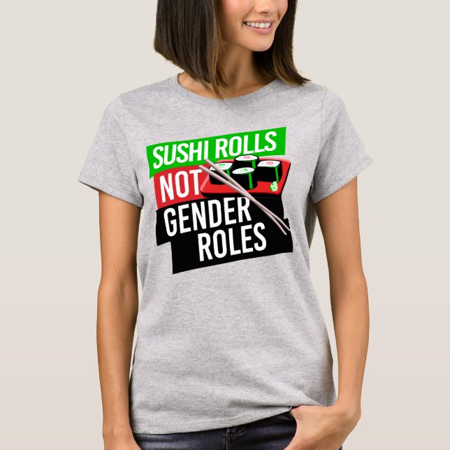T-SHIRT RÔLES SUSHI ET NON RÔLES SEXES (Devant)