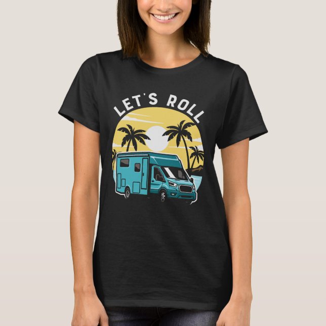 T-shirt Roll Sunset Camping (Devant)