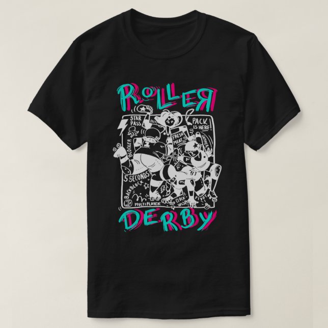 T-shirt Roller Derby Chaos (Design devant)