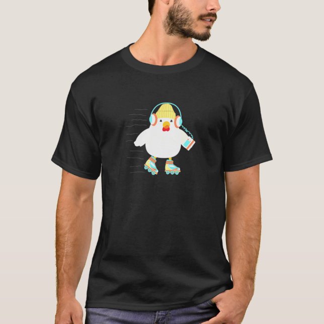 T-shirt Roller Derby Chick Rollerskate (Devant)