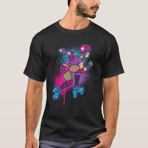T-shirt Roller Derby Girl Roller Patineur avec Spray Paint