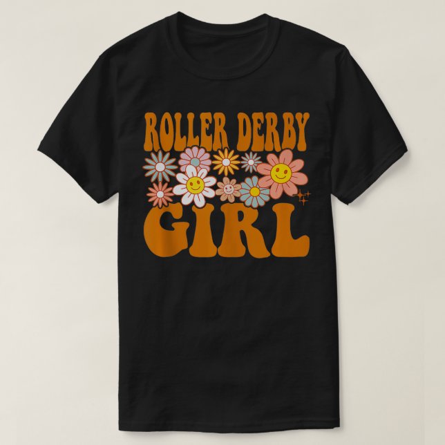 T-shirt Roller Derby Girl Skater Jammer Blocker Hobbyist (Design devant)