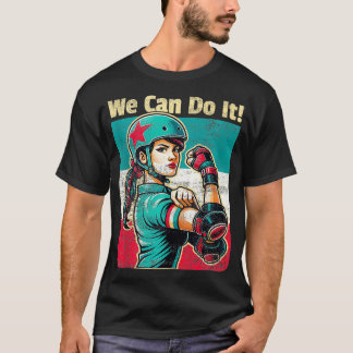 T-shirt Roller Derby Girls Can Do It Roller Derby 1