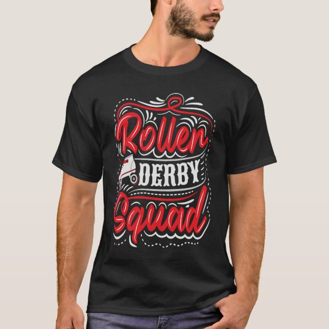 T-shirt Roller Derby Squad for a Roller Derby Player (Devant)