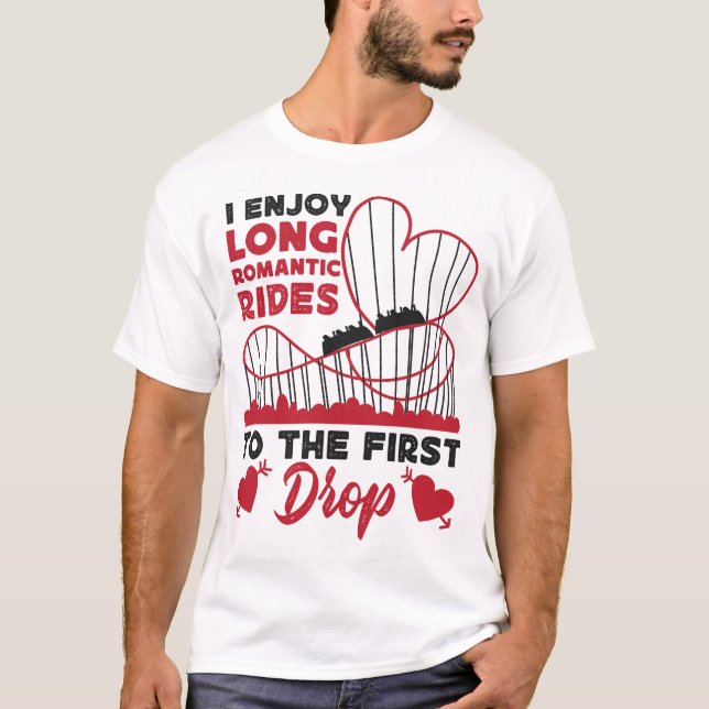 T-shirt Roller Dessous de verre Parc d'attractions J'aime (Devant)