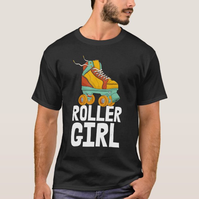 T-shirt Roller Girl Femmes Patinage Rolling Chaussures Ann (Devant)