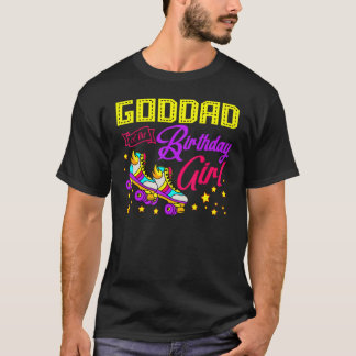 T-shirt Roller Patins Patinage Goddad De La Fille Annivers