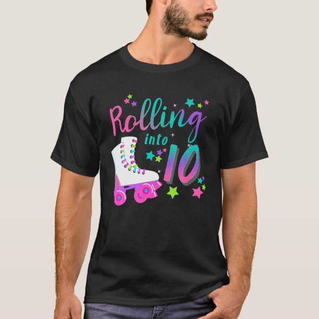 T-shirt Roller Skate Birthday 5Th 80'S Outfit Decades Part (Devant)