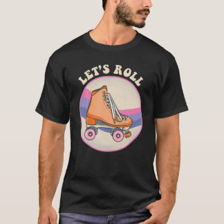 T-shirt Roller Skate Chaussures 80S Retro Skating Sport Ri