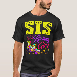 T-shirt Roller Skates Patinage Sis De L'Anniversaire Fille