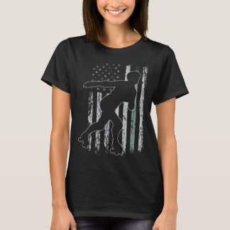 T-shirt Roller Skates Retro USA Flag Skate 4th of July
