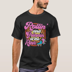 T-shirt Roller Skates Rollin et grinin à la patinoire Roll