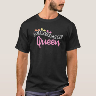 T-shirt Rollercoaster Queen Design Pour Filles Et Femmes