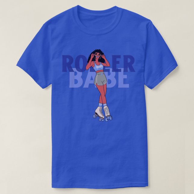 T-shirt Rollerskate Rollerskate Rollerskater Roller Babe (Design devant)