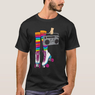 T-shirt Rollerskates 80'S Roller Disco Skatin