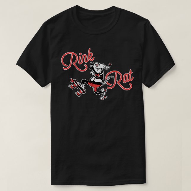 T-shirt RollerSkating Funky Rat Retro 60s (Design devant)