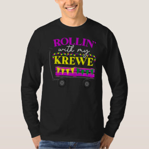 T-shirt Rollin' Avec Mon Krewe Mardi Gras Nouvelle Orléans