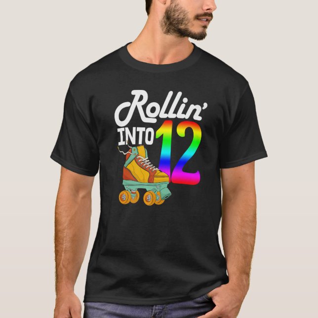 T-shirt Rollin Dans 12 Femmes Patinage Rolling Chaussures  (Devant)