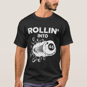T-shirt Rollin En 46 Billiards 46e Bil d'flammes d'anniver