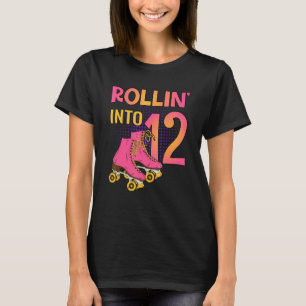 T-shirt Rollin' Into 12 Roller Girl 12e Anniversaire Sk