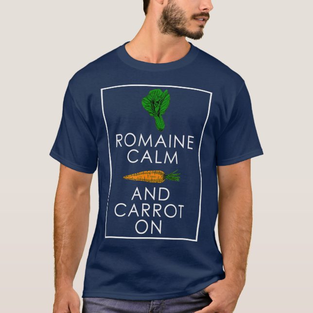 T-shirt Romaine Calme et Carotte sur les jardiniers amusan (Devant)