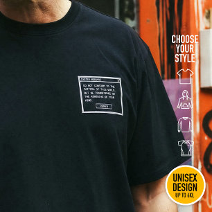 T-shirt Romains 12:2 Fenêtre d'alerte informatique noir et