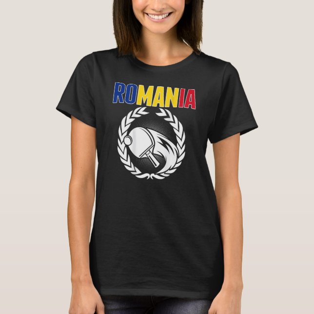 T-shirt Romania Ping Pong   Romanian Table Tennis Supporte (Devant)