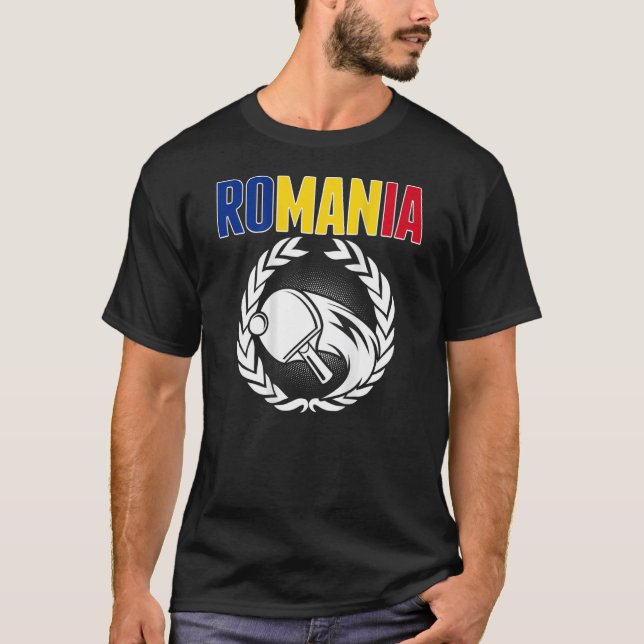 T-shirt Romania Ping Pong   Romanian Table Tennis Supporte (Devant)