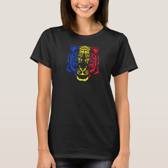 T-shirt Romania Tiger Romanian Flag   (Devant)